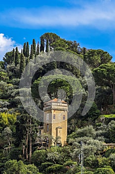 Old beautiful building in Portofino,Genoa,northern Italy