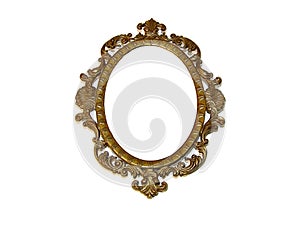 Old beautiful golden frame