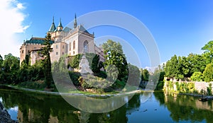 Starý krásný středověký hrad v Bojnicích, Slovensko, Evropa