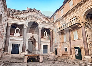 Old beautiful Peristil Square in Split
