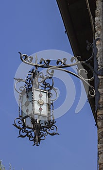 An old beautiful street lamp.