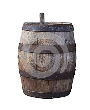 Old beer barrel photo