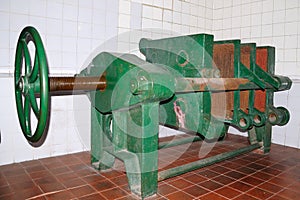 Old beer manufacturing machinery