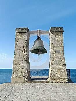 Old bell near the sea in Sebastopol