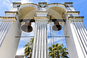 Old bells in a bell tower of the Rhenish Mission Church - Stellenbosch, Western Cape, South Africa