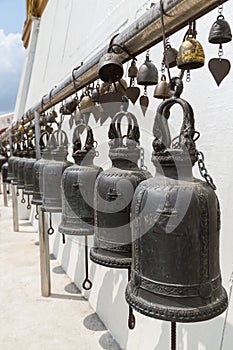 Old bells at the Golden Mount in Bangkok