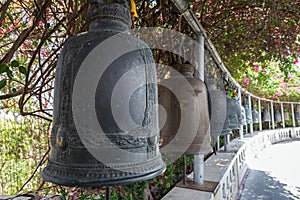 Old bells at the Golden Mount in Bangkok