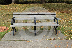 An old bench for rest. Vancouver. Canada.