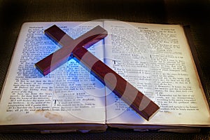 Old Bible and Cross