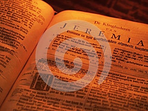 Old bible Jeremia photo