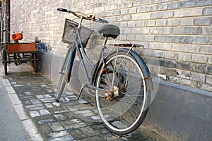 Old bicycle in Beijing photo