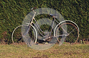 Old bicycle with a retro effect
