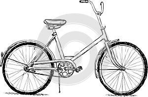 Old bicycle - vector eps8