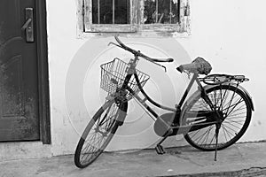 Old bike black and white