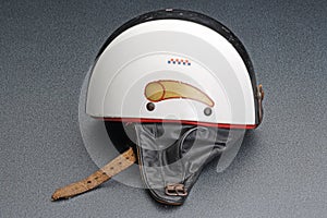 Old bike crash helmet