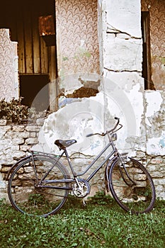 Old bike parked at the farmhouse
