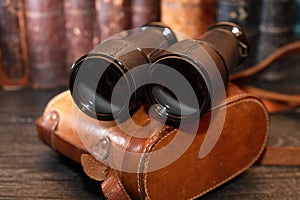 Old Binoculars And Case