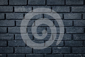 Old black brick wall texture background