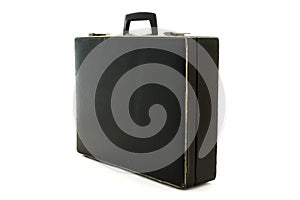 Old black briefcase photo