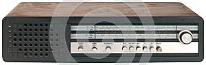 Old Black Radio Tuner Cutout