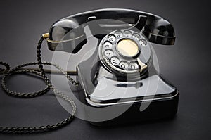 Old black telephone