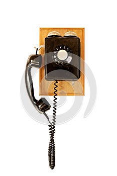 Old black telephone