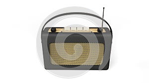 Old black transistor radio