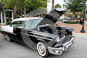 The old Black & White Chevrolet car