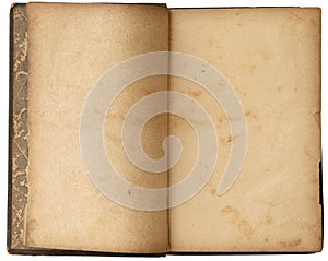 Old Blank Open Book