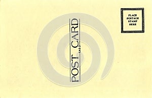 Old blank postcard