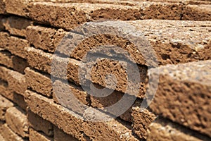 Old block sandstone wall