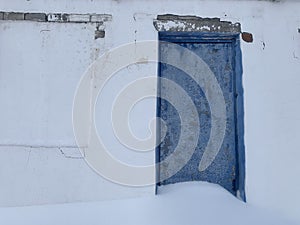 Old blue door