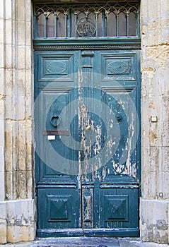 Old blue door