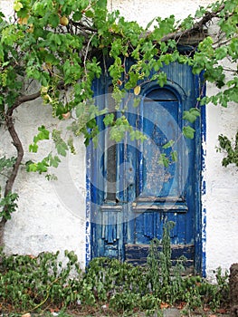 Old blue door