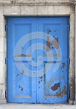 Old blue door