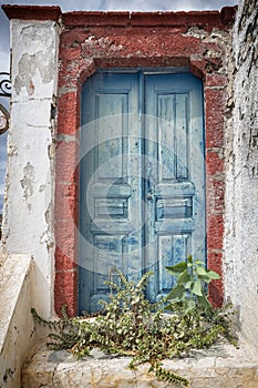 Old blue door