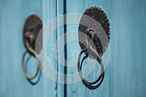 Old blue door