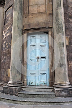 Old blue door