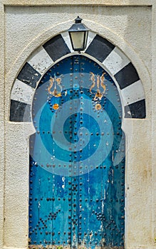 Old Blue door with arch from Sidi Bou Said