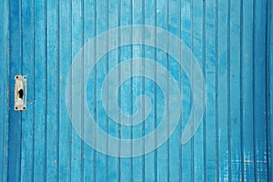Old blue door closeup