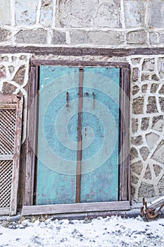 Old blue door  in Erzurum