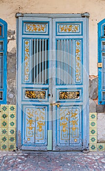 Old blue door on the island of Pangkor