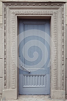Old door in a platband