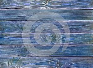 Old blue grunge wood planks background