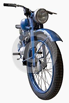Old blue motorcycle