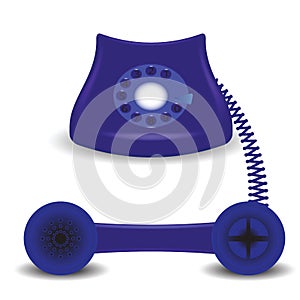 Old blue phone