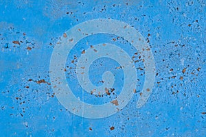 Old blue rusty metal texture background. Grunge rusty metal surface