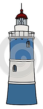 Old blue stone lighthouse
