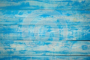 Old Blue Wood Slats Rustic Shabby Horizontal Background