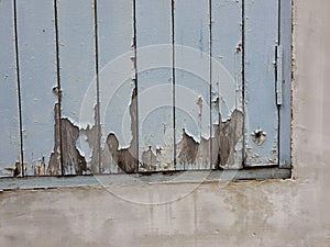 Old blue wooden door